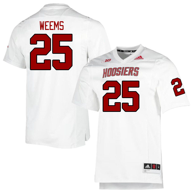 Men #25 Daniel Weems Indiana Hoosiers College Football Jerseys Stitched Sale-Retro